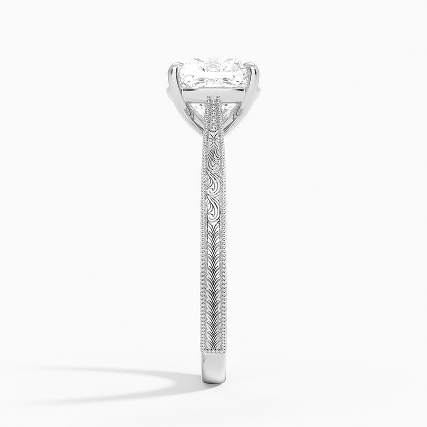 Muir Beach Cushion lab-grown diamond ring, side2, 2 ct