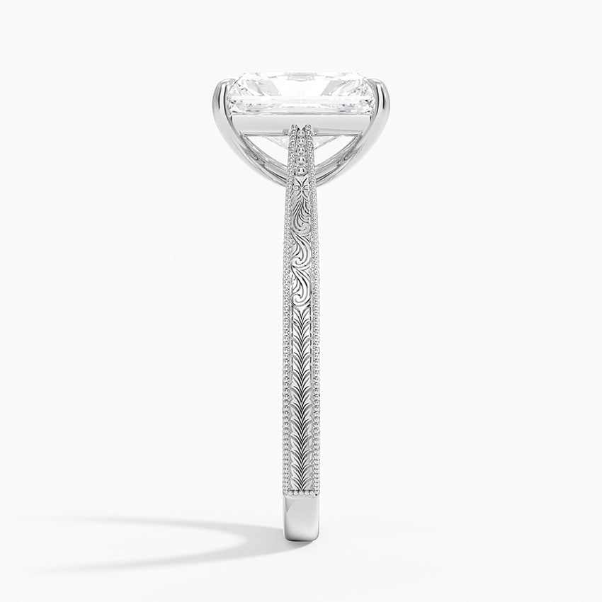 Rockport Radiant lab-grown diamond ring, side2, 2 ct
