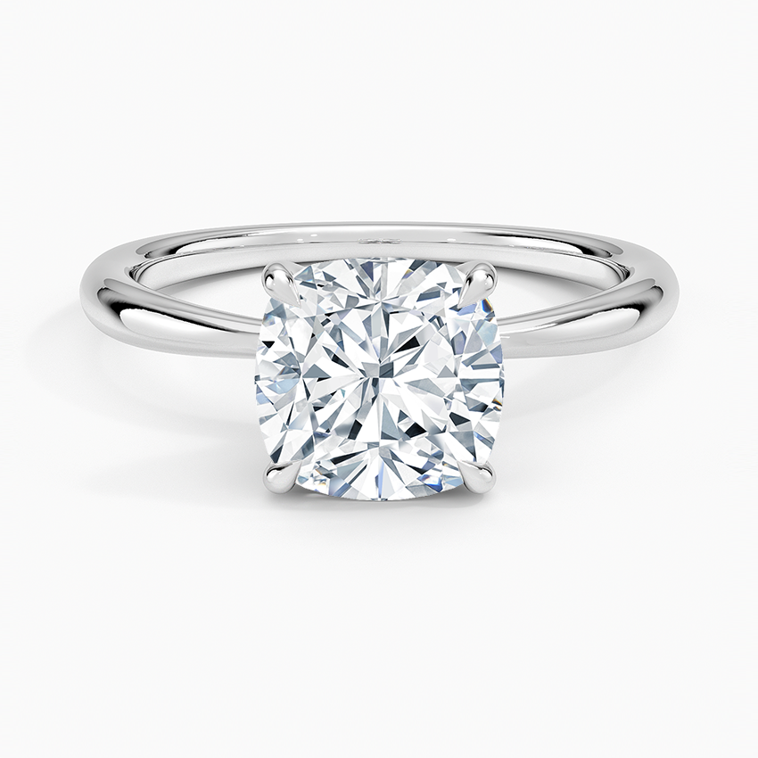 Holly Cushion lab-grown diamond ring, top, 2 ct