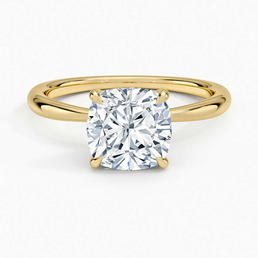 Holly Cushion lab-grown diamond ring, top, 2 ct