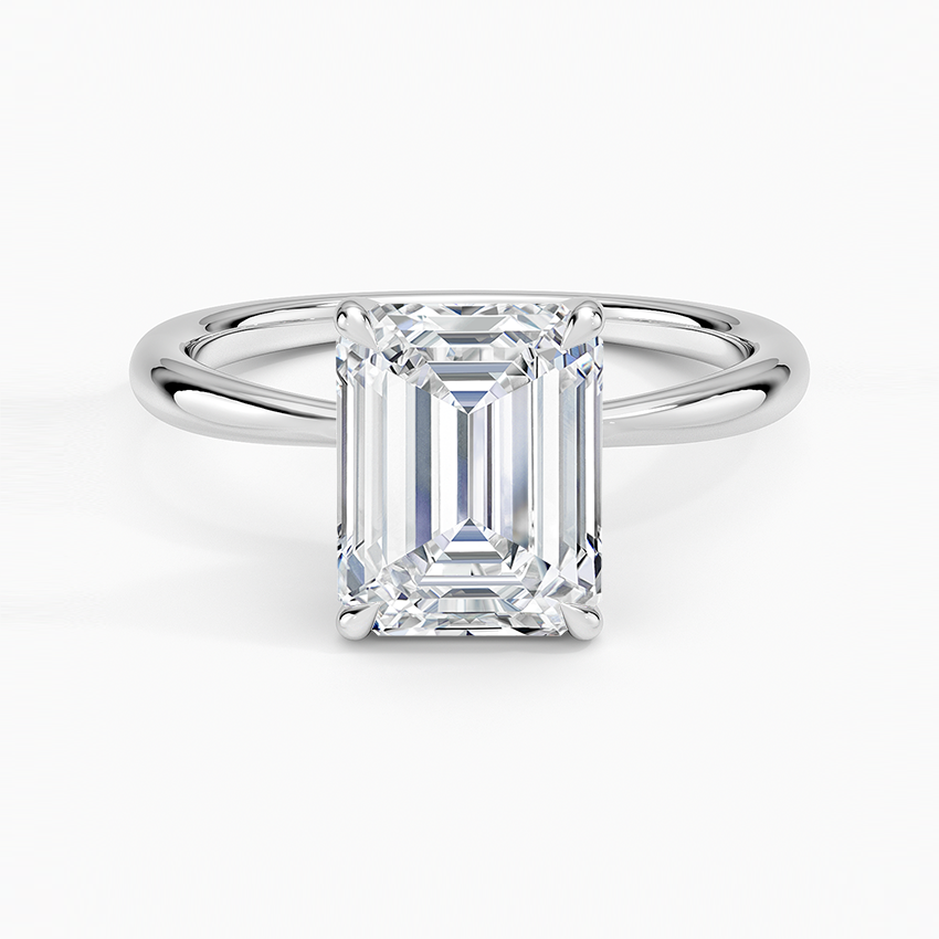 Heather Emerald lab-grown diamond ring, top, 2 ct