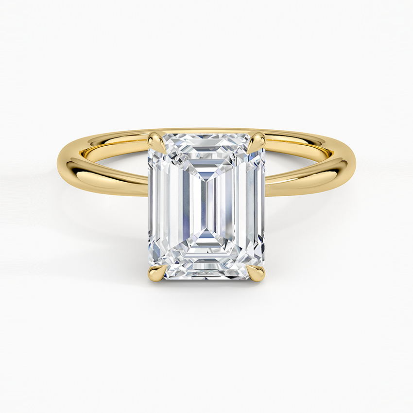 Heather Emerald lab-grown diamond ring, top, 2 ct