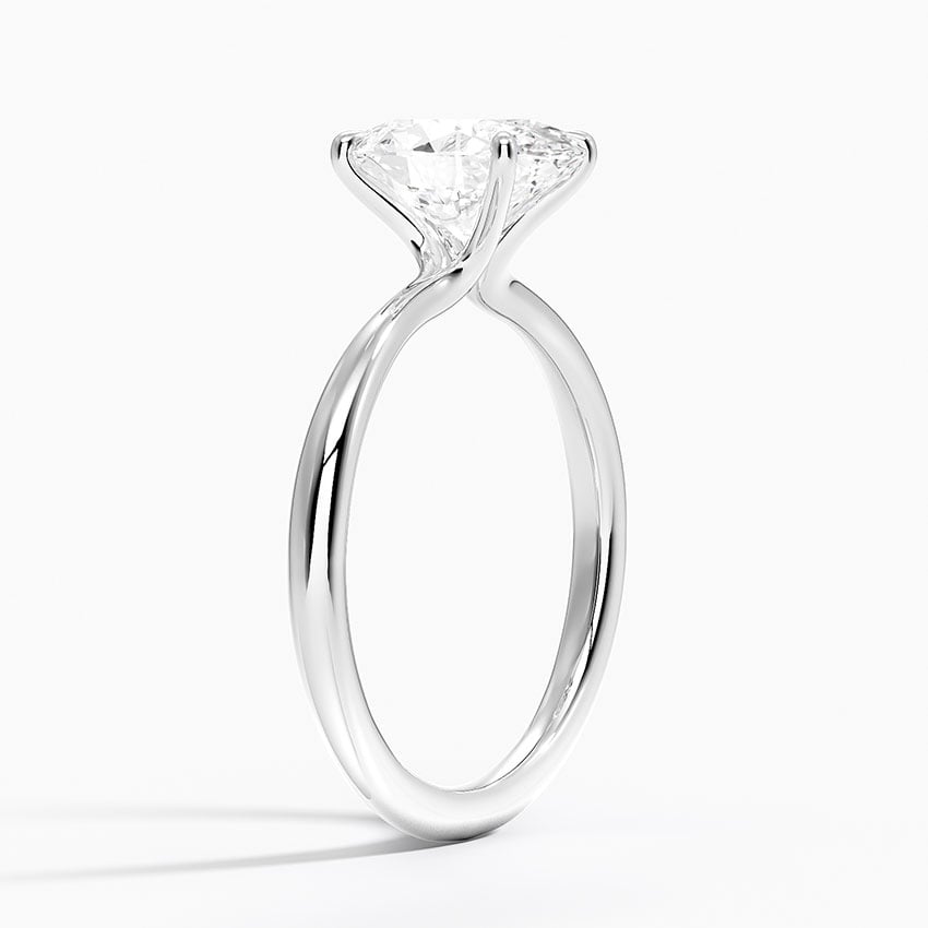 St Lucia Oval lab-grown diamond ring, side1, 2 ct