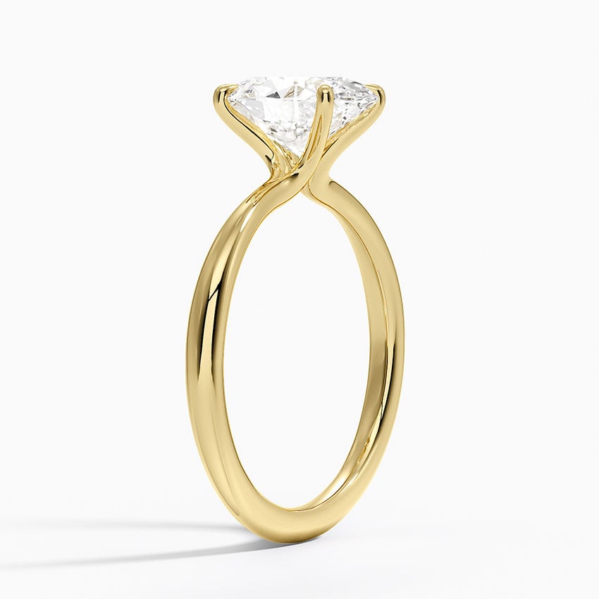 St Lucia Oval lab-grown diamond ring, side1, 2 ct