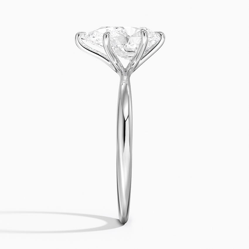 Half Moon Bay Pear lab-grown diamond ring, side2, 2 ct