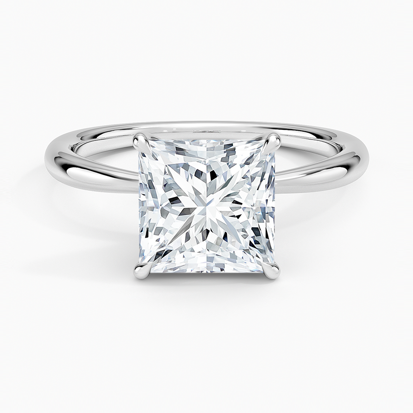 Northport Princess lab-grown diamond ring, top, 2 ct