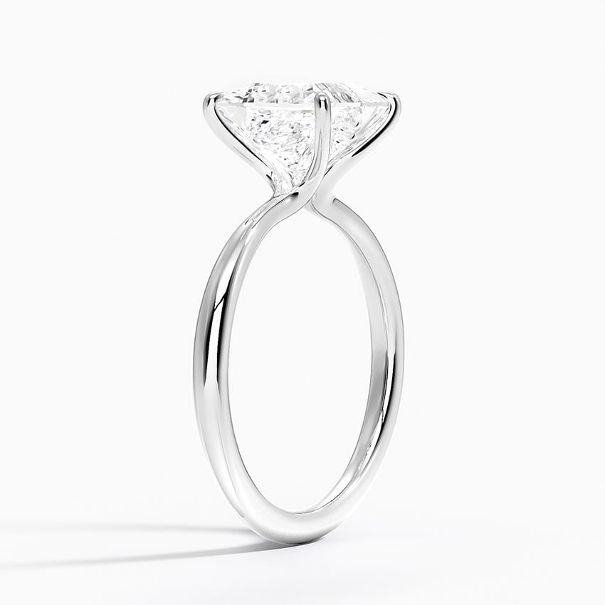 Northport Princess lab-grown diamond ring, side1, 2 ct