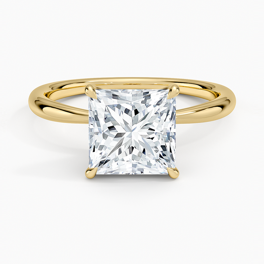 Northport Princess lab-grown diamond ring, top, 2 ct