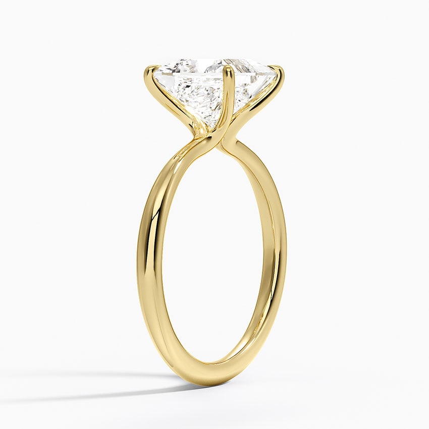 Northport Princess lab-grown diamond ring, side1, 2 ct