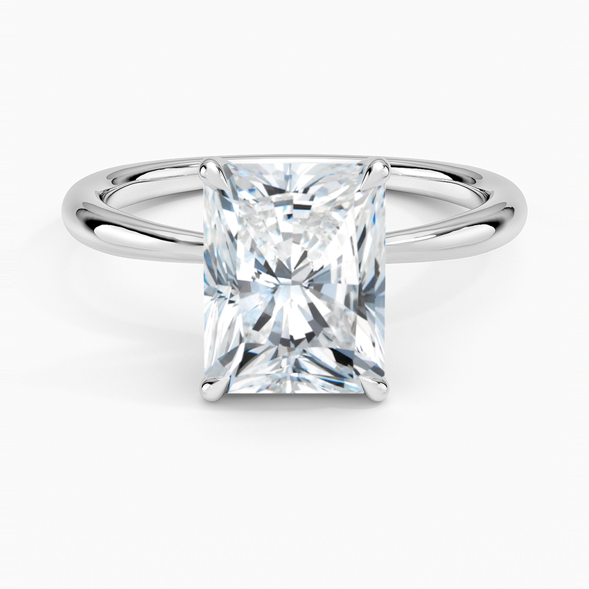 Friday Harbor Radiant lab-grown diamond ring, top, 2 ct