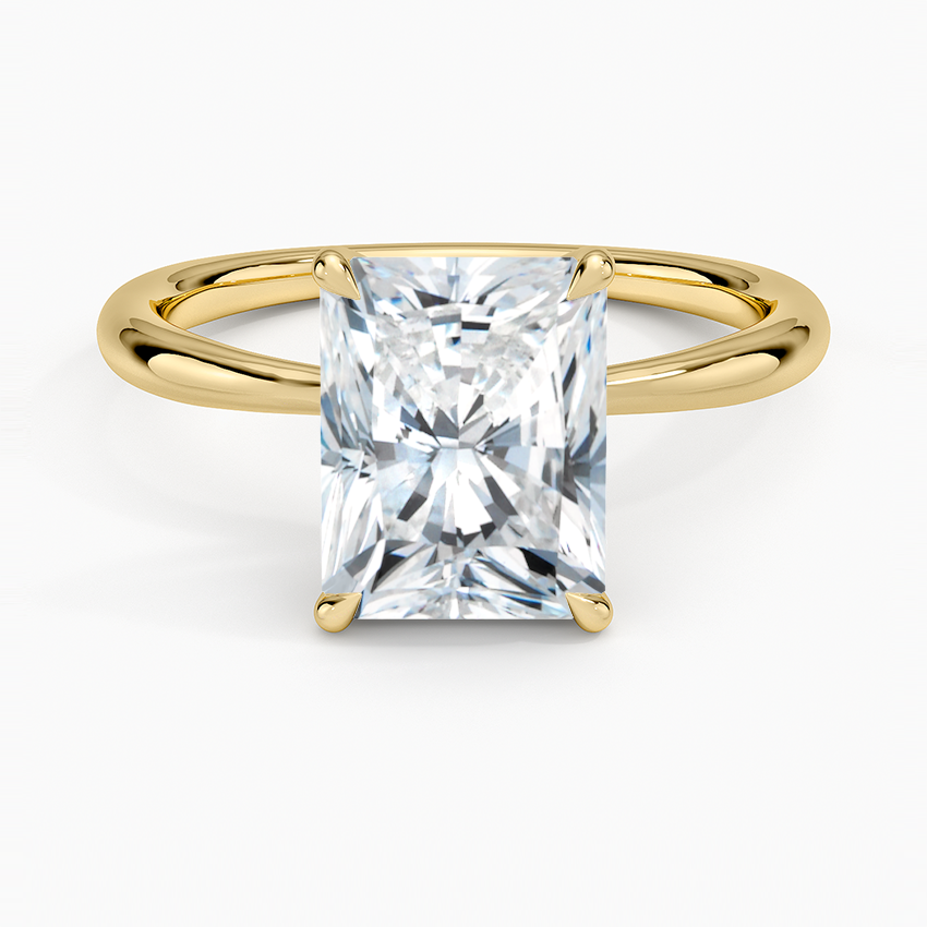 Friday Harbor Radiant lab-grown diamond ring, top, 2 ct