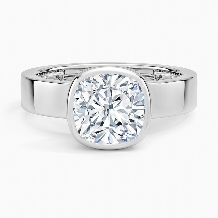Durango Cushion lab-grown diamond ring, top, 2 ct