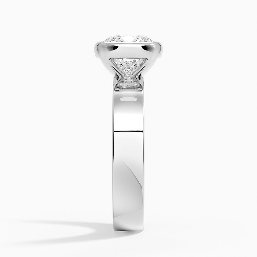 Durango Cushion lab-grown diamond ring, side2, 2 ct