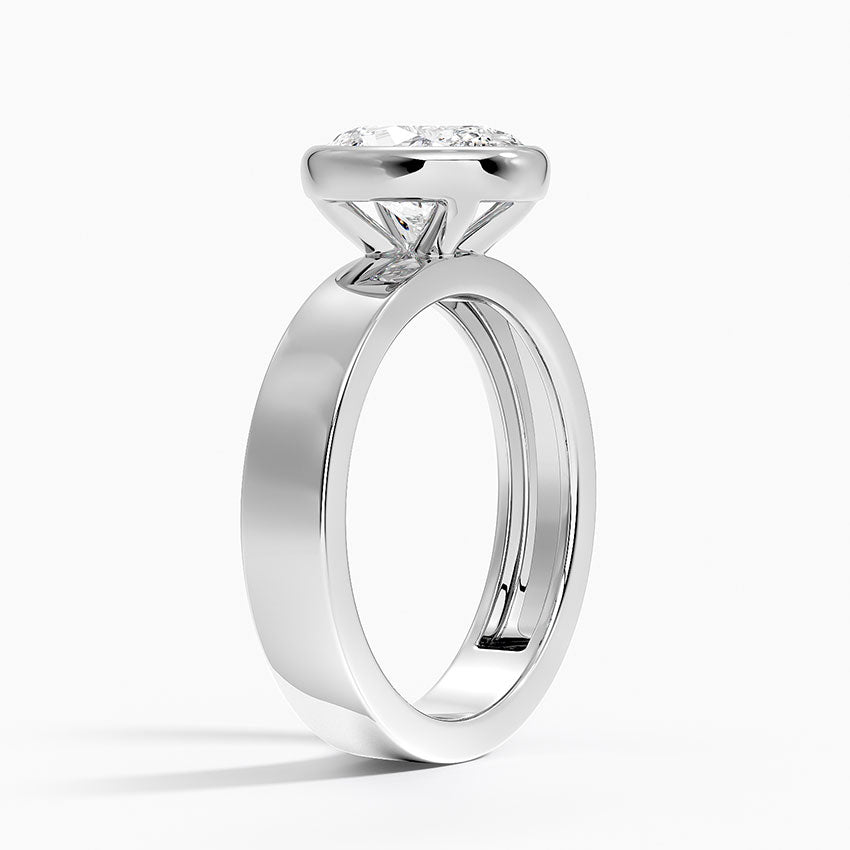 Equinox Oval lab-grown diamond ring, side1, 2 ct