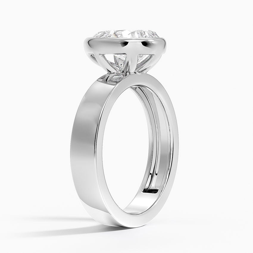 Varenna Pear lab-grown diamond ring, side1, 2 ct
