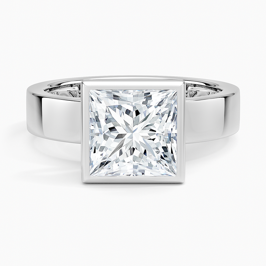 Skylark Princess lab-grown diamond ring, top, 2 ct