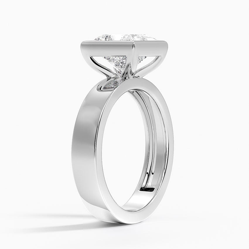 Skylark Princess lab-grown diamond ring, side1, 2 ct
