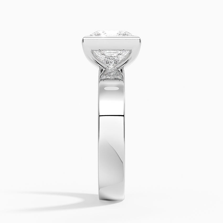 Skylark Princess lab-grown diamond ring, side2, 2 ct