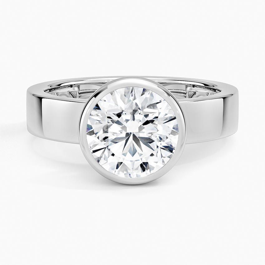 Twilight Round lab-grown diamond ring, top, 2 ct