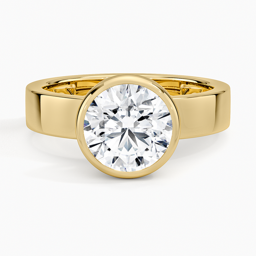 Twilight Round lab-grown diamond ring, top, 2 ct