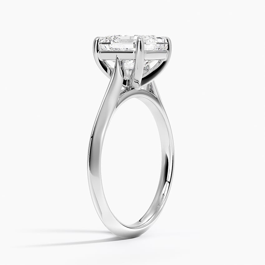 Capitola Asscher lab-grown diamond ring, side1, 2 ct