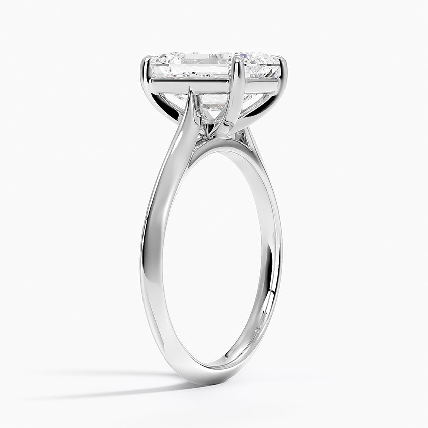 Port Townsend Emerald lab-grown diamond ring, side1, 2 ct