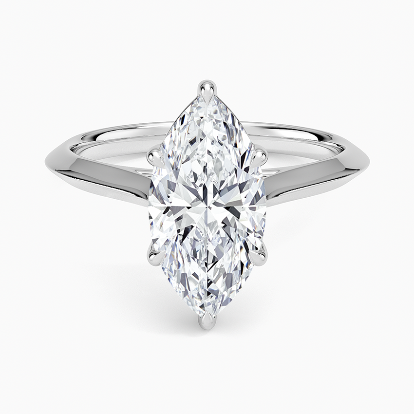 Swan Marquise lab-grown diamond ring, top, 2 ct