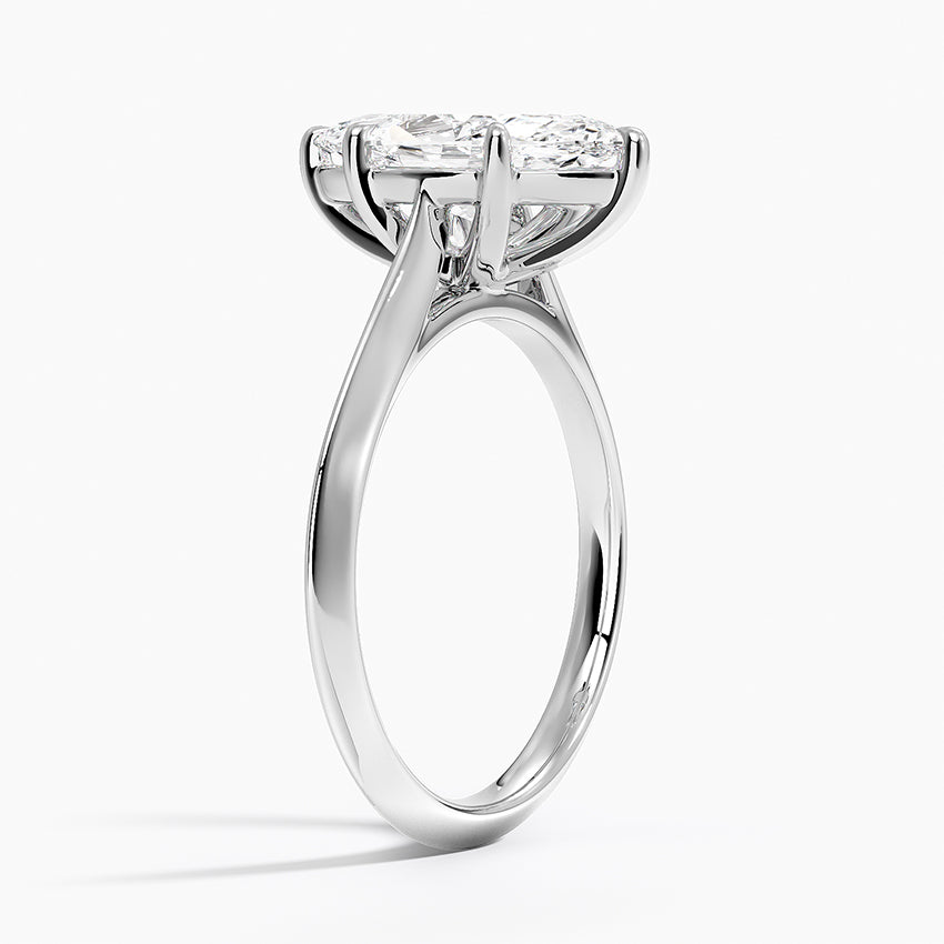 Swan Marquise lab-grown diamond ring, side1, 2 ct