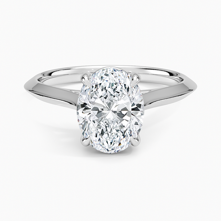 Homer Oval lab-grown diamond ring, top, 2 ct