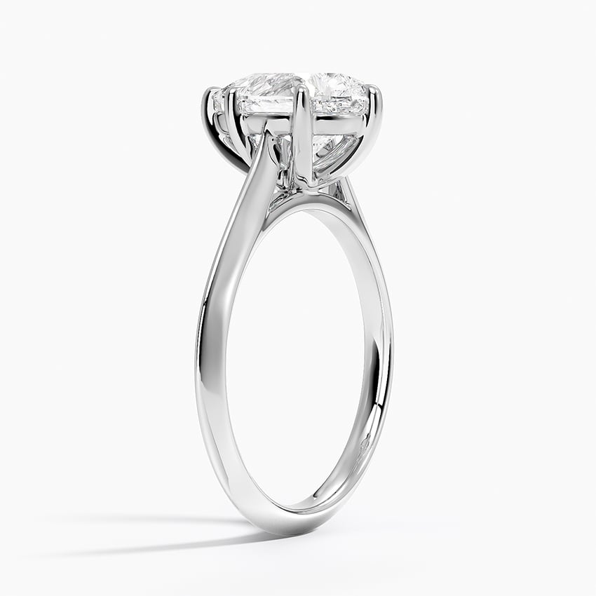 Dove Pear lab-grown diamond ring, side1, 2 ct