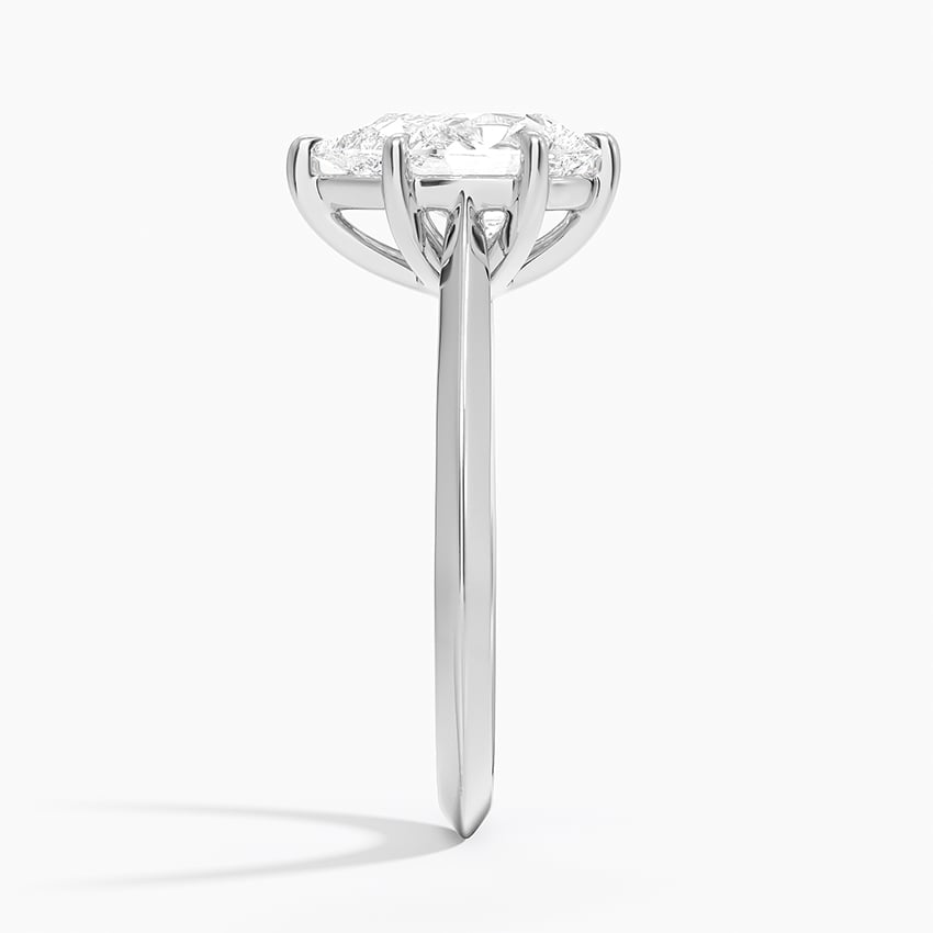 Dove Pear lab-grown diamond ring, side2, 2 ct