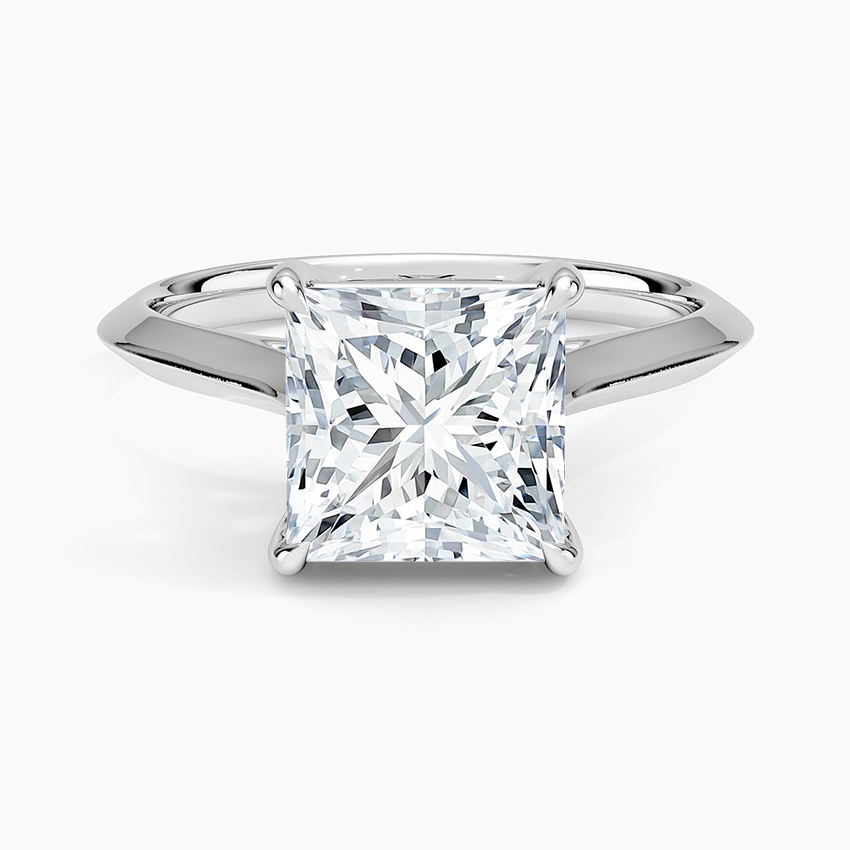 Sanibel Princess lab-grown diamond ring, top, 2 ct