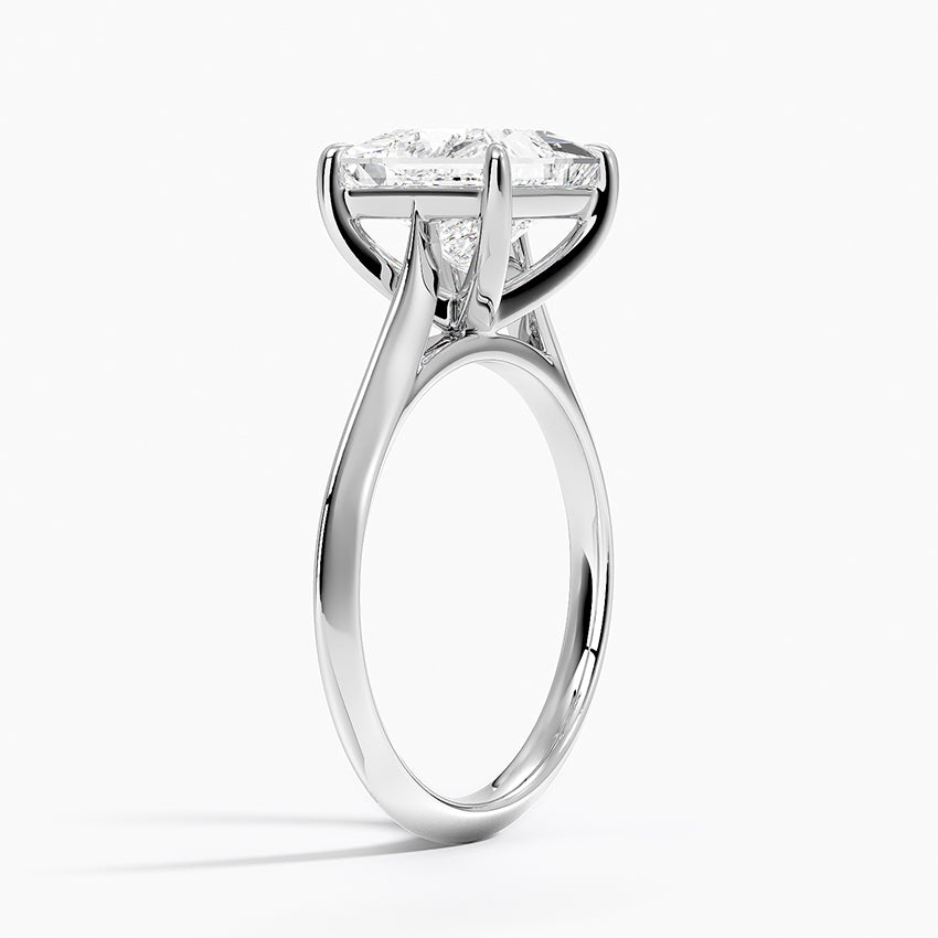 Sanibel Princess lab-grown diamond ring, side1, 2 ct