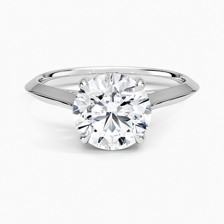 Dusk Round lab-grown diamond ring, top, 2 ct