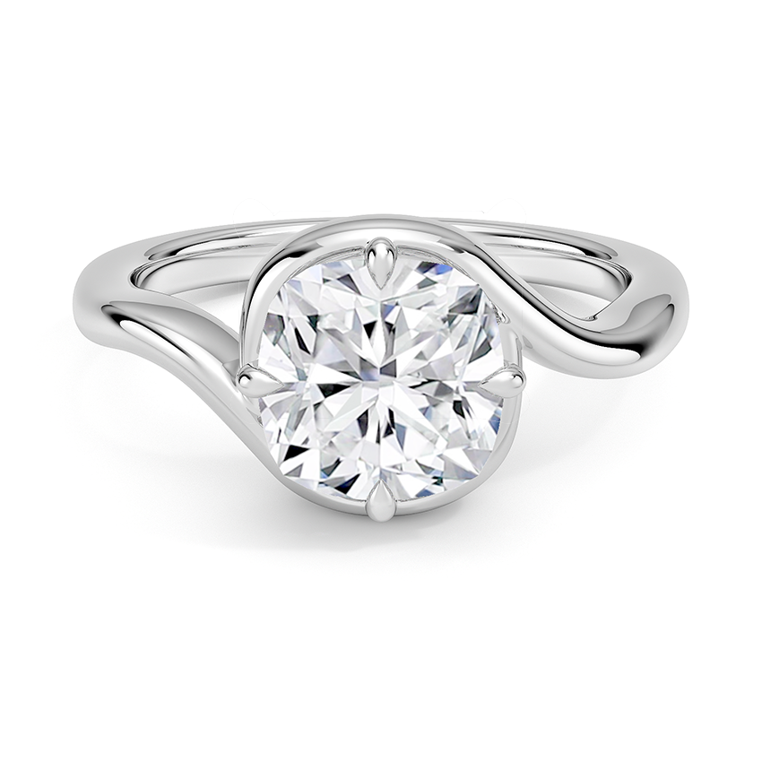 Tobago Cushion lab-grown diamond ring, top, 2 ct