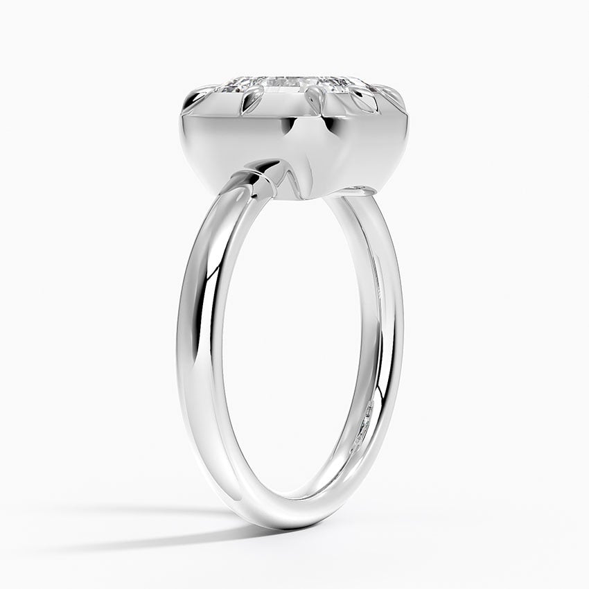 Stresa Asscher lab-grown diamond ring, side1, 2 ct