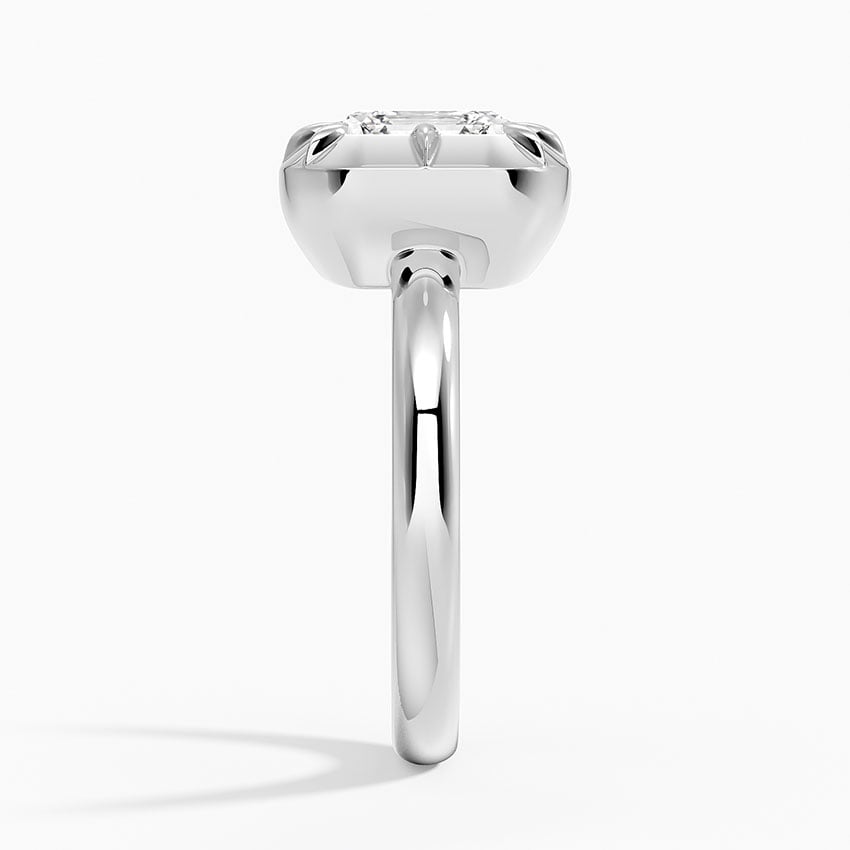 Stresa Asscher lab-grown diamond ring, side2, 2 ct
