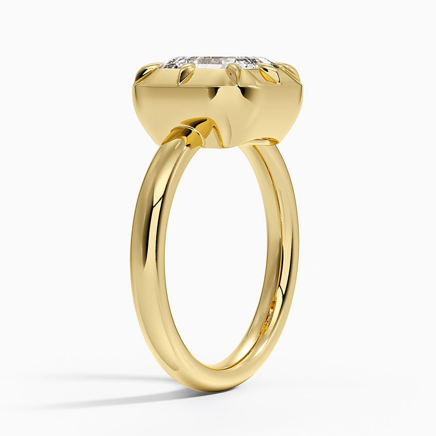 Stresa Asscher lab-grown diamond ring, side1, 2 ct