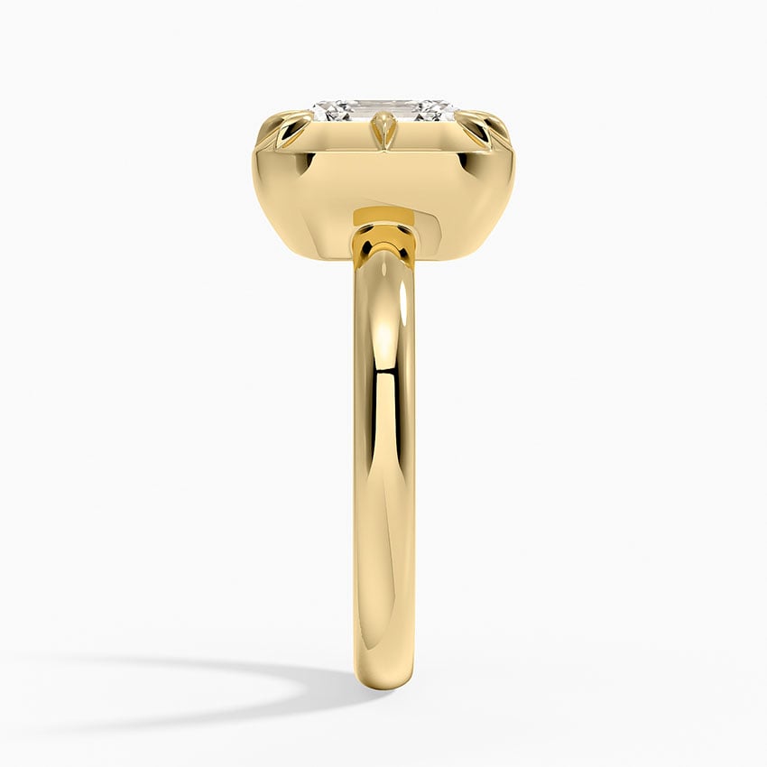 Stresa Asscher lab-grown diamond ring, side2, 2 ct