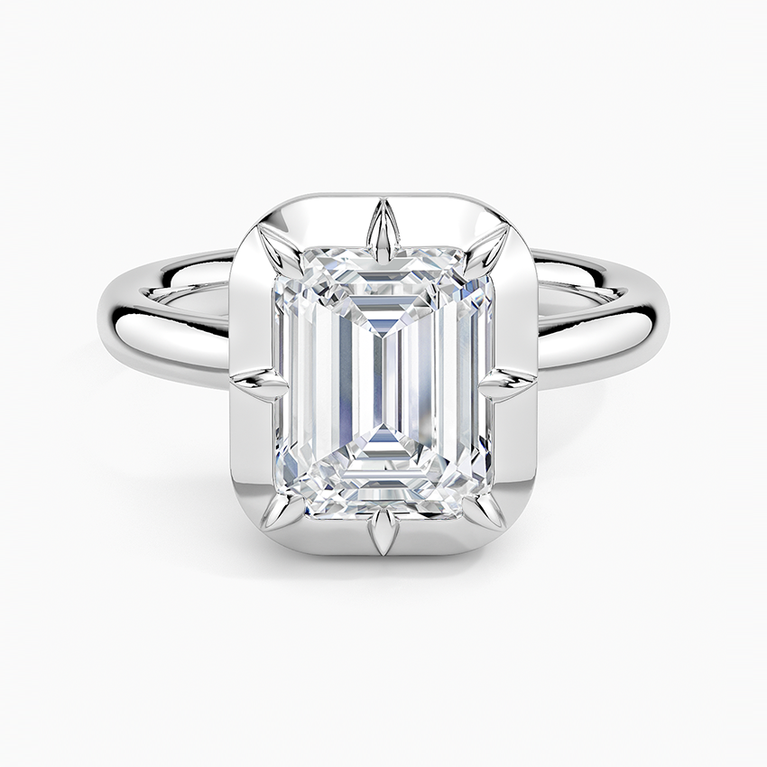 Bowen Emerald lab-grown diamond ring, top, 2 ct
