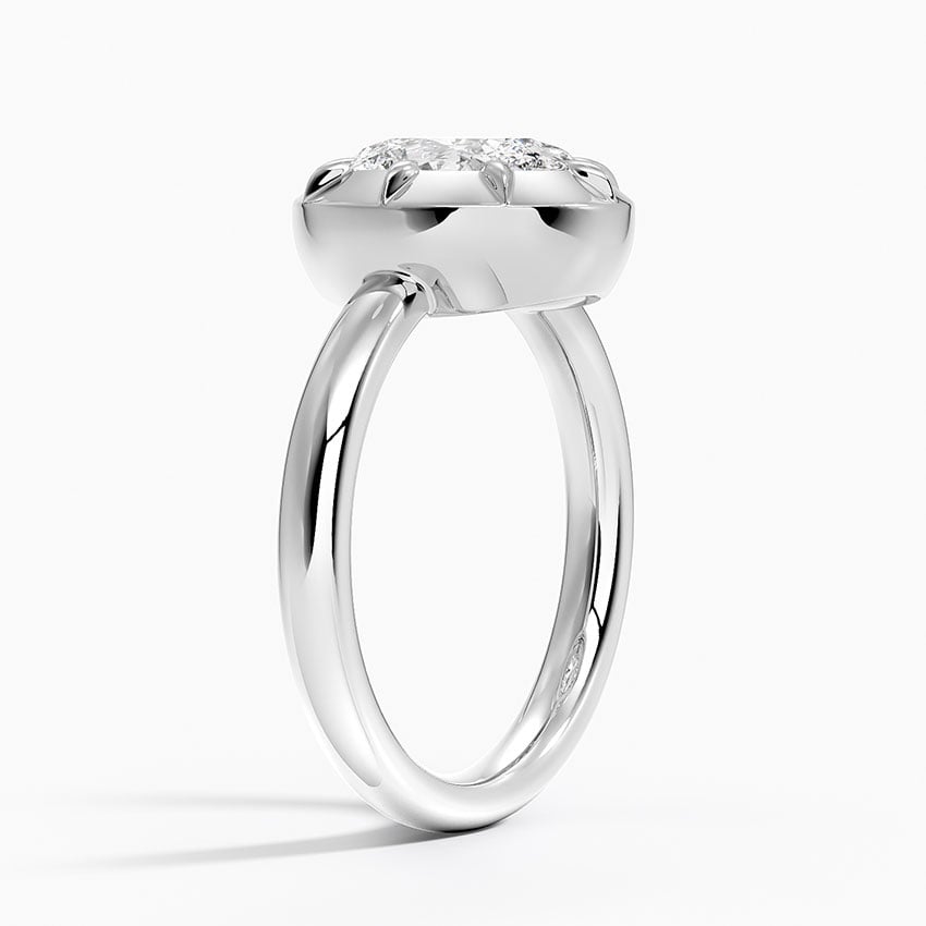 Santa Cruz Oval lab-grown diamond ring, side1, 2 ct