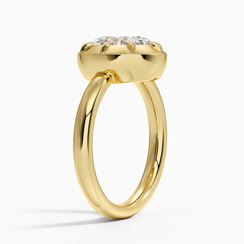 Santa Cruz Oval lab-grown diamond ring, side1, 2 ct