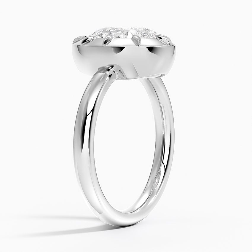 Tide Pear lab-grown diamond ring, side1, 2 ct
