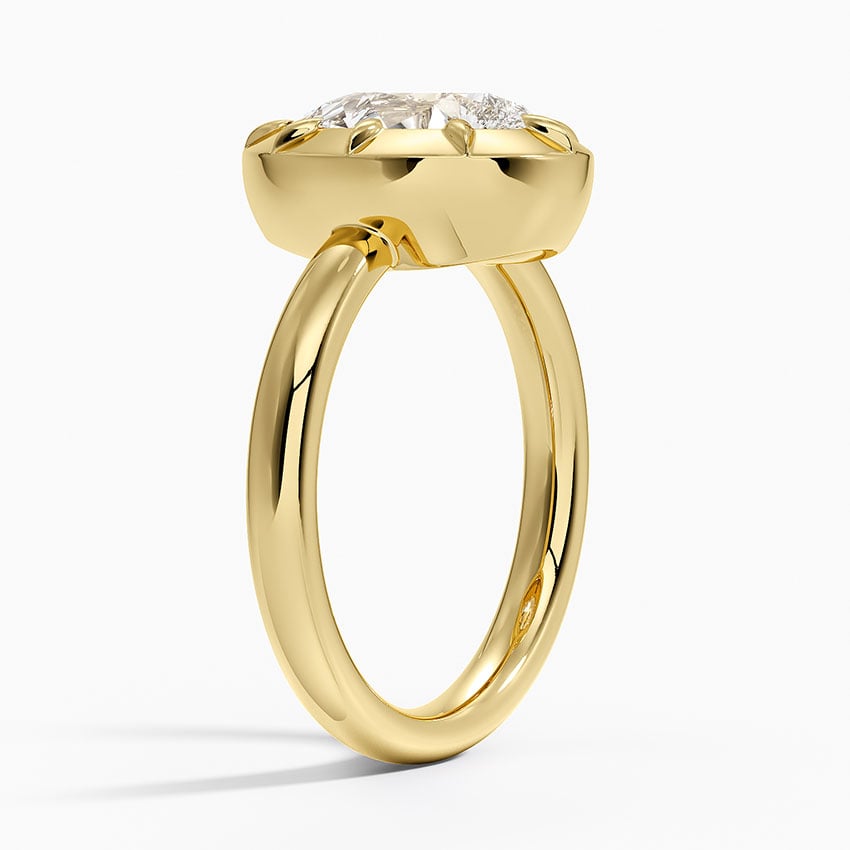 Tide Pear lab-grown diamond ring, side1, 2 ct