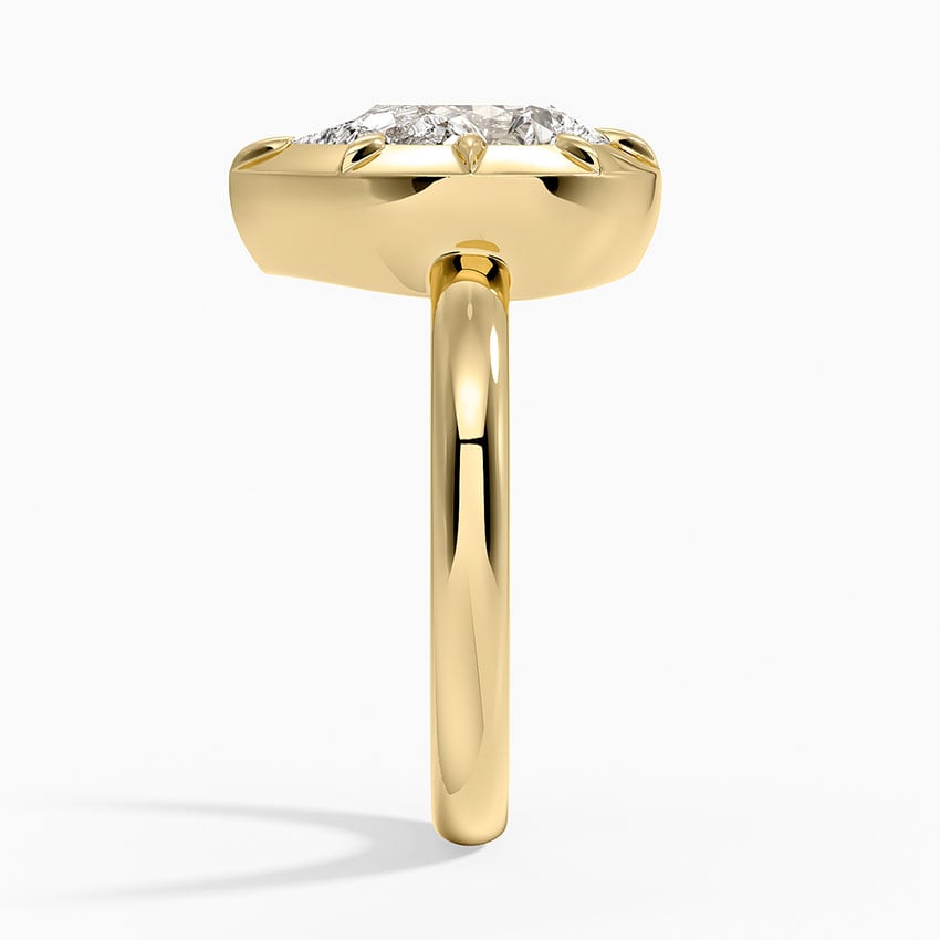 Tide Pear lab-grown diamond ring, side2, 2 ct