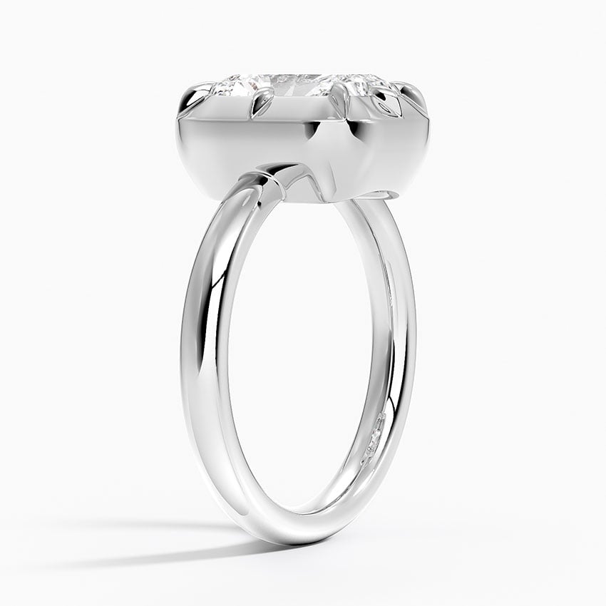 Sunrise Radiant lab-grown diamond ring, side1, 2 ct