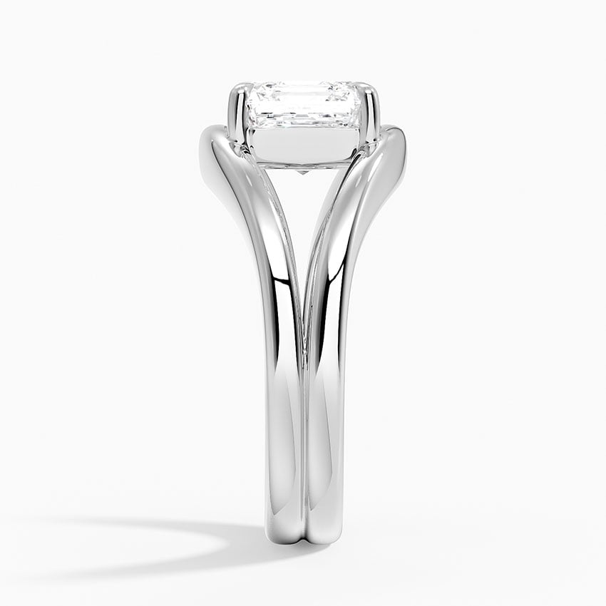 Reef Asscher lab-grown diamond ring, side2, 2 ct
