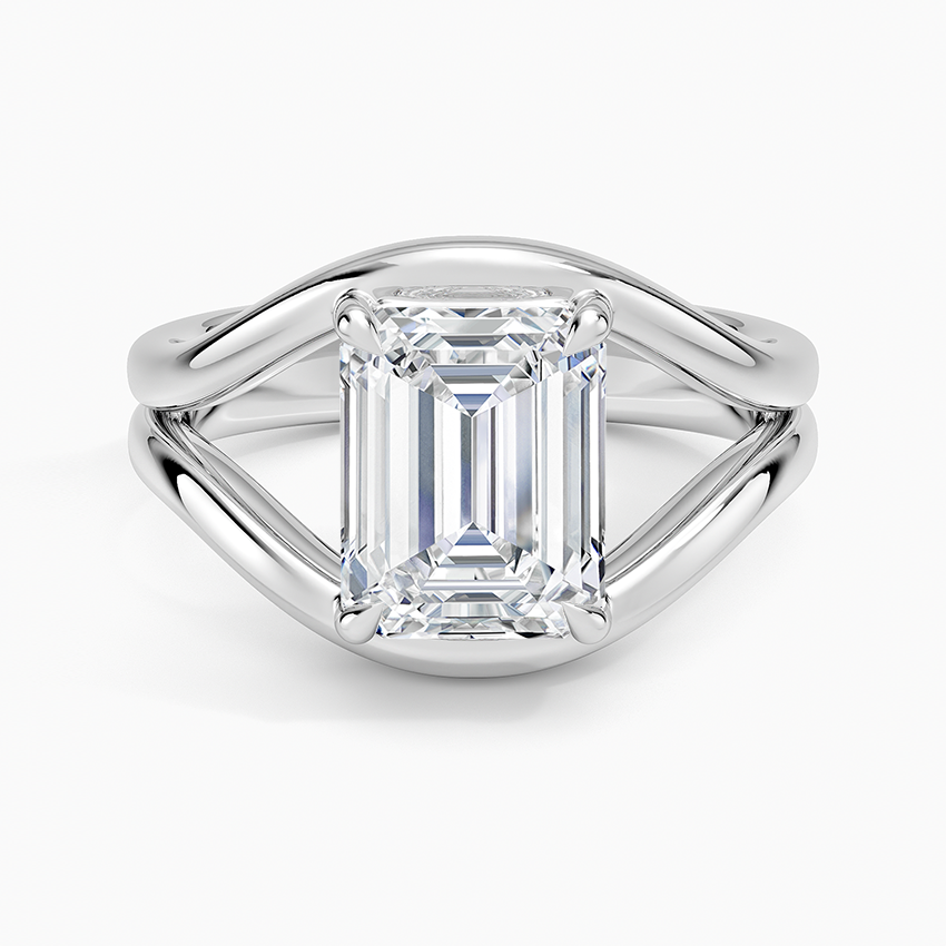 Northstar Emerald lab-grown diamond ring, top, 2 ct