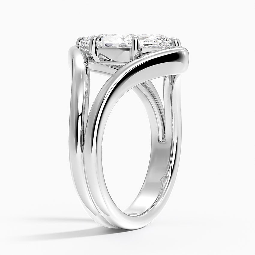 Breeze Marquise lab-grown diamond ring, side1, 2 ct