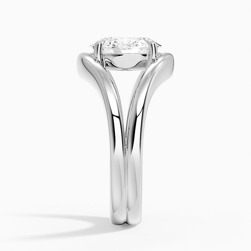 Cloud Oval lab-grown diamond ring, side2, 2 ct